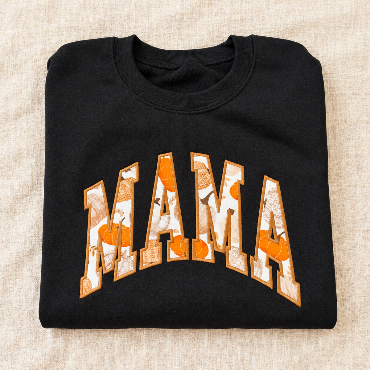 MAMA | Pumpkin Appliqué Crewneck