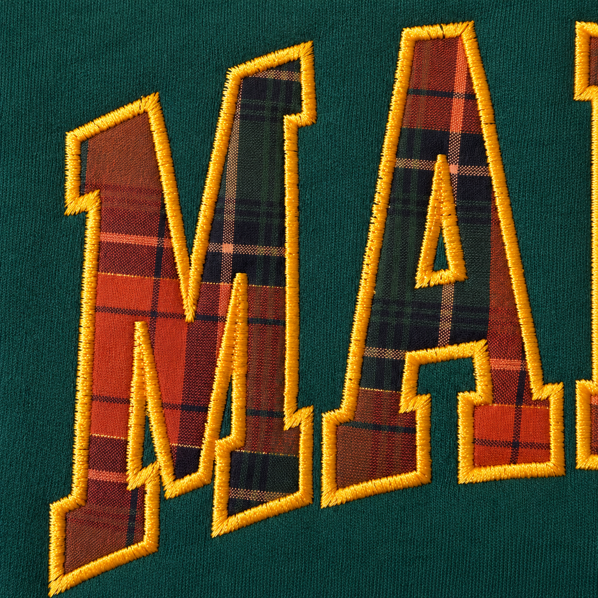 MAMA | Autumn Plaid Appliqué Crewneck