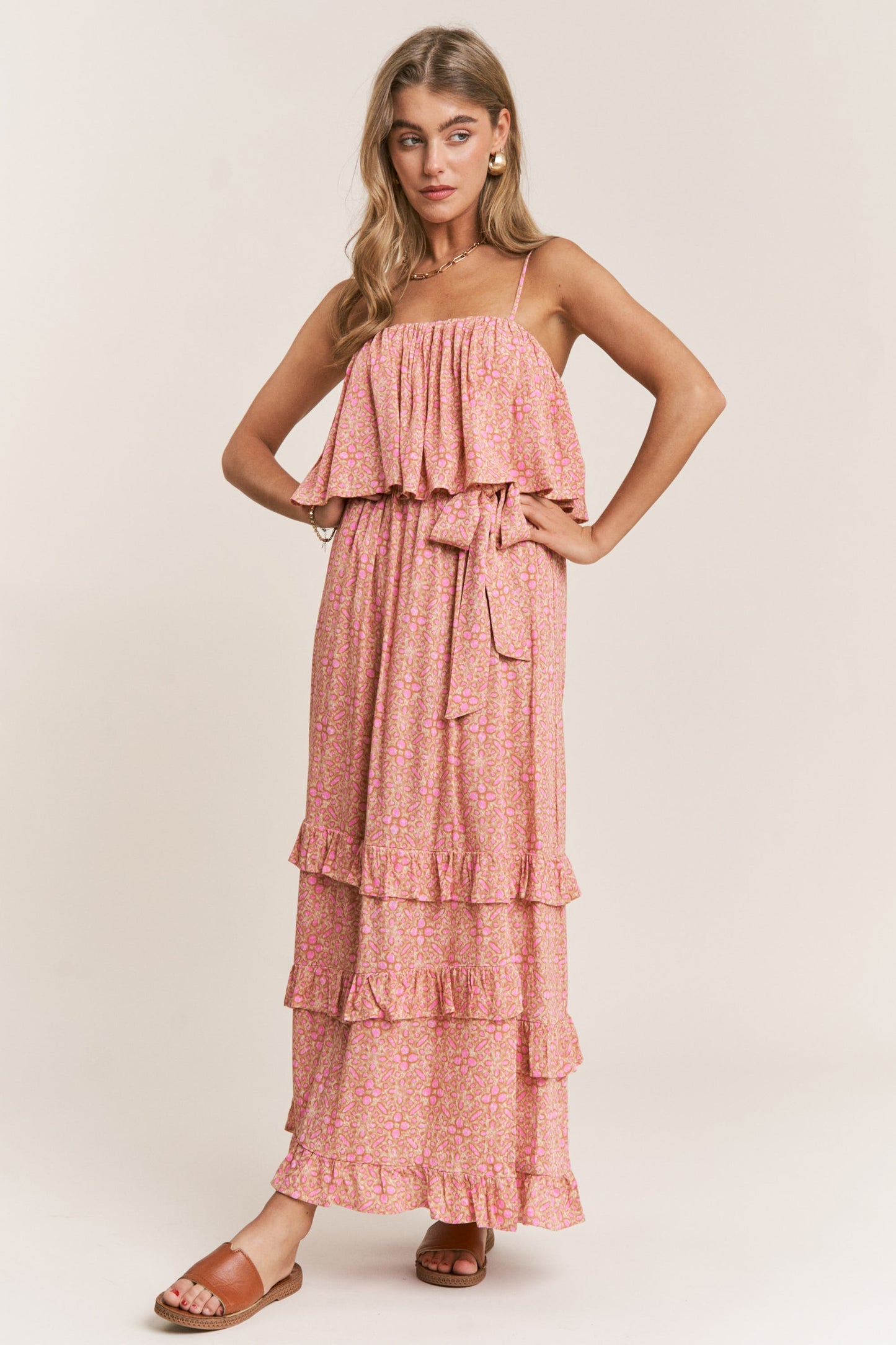 Floral Side Slit Maxi Dress