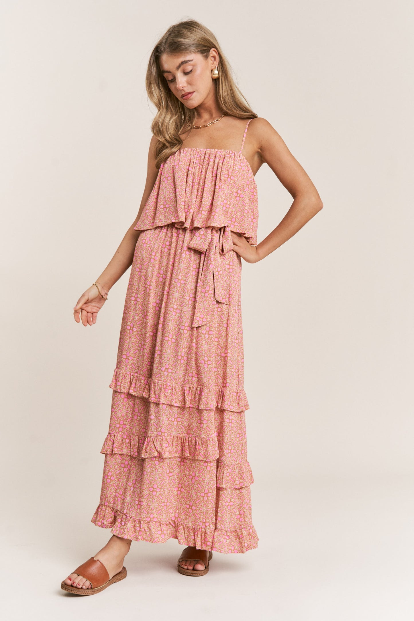 Floral Side Slit Maxi Dress