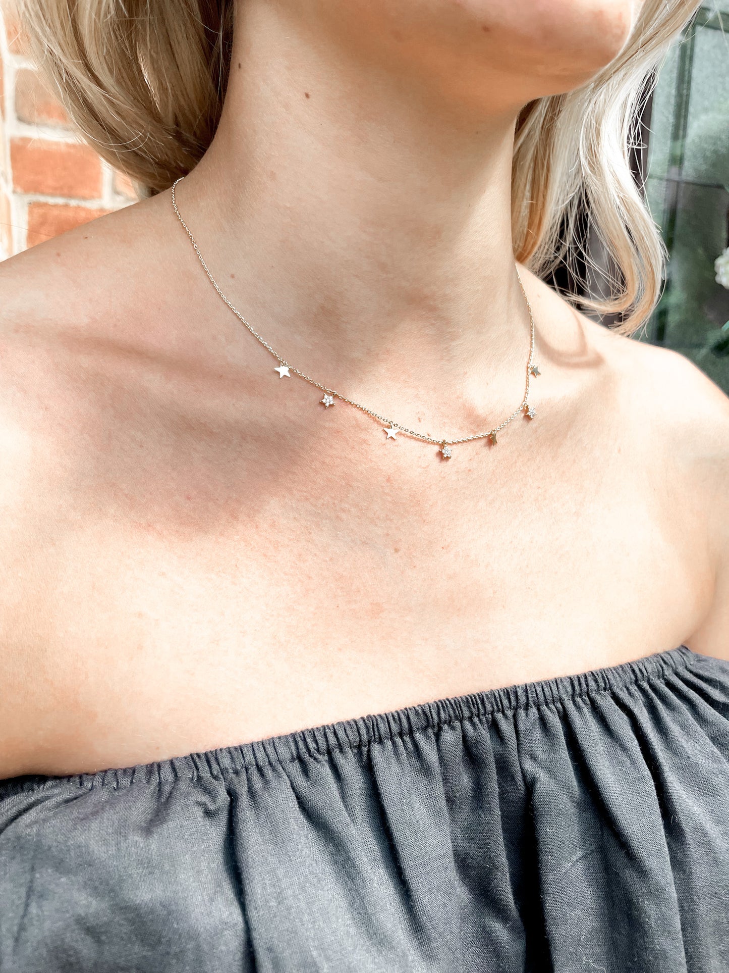 Seeing Stars Pave Charm Necklace