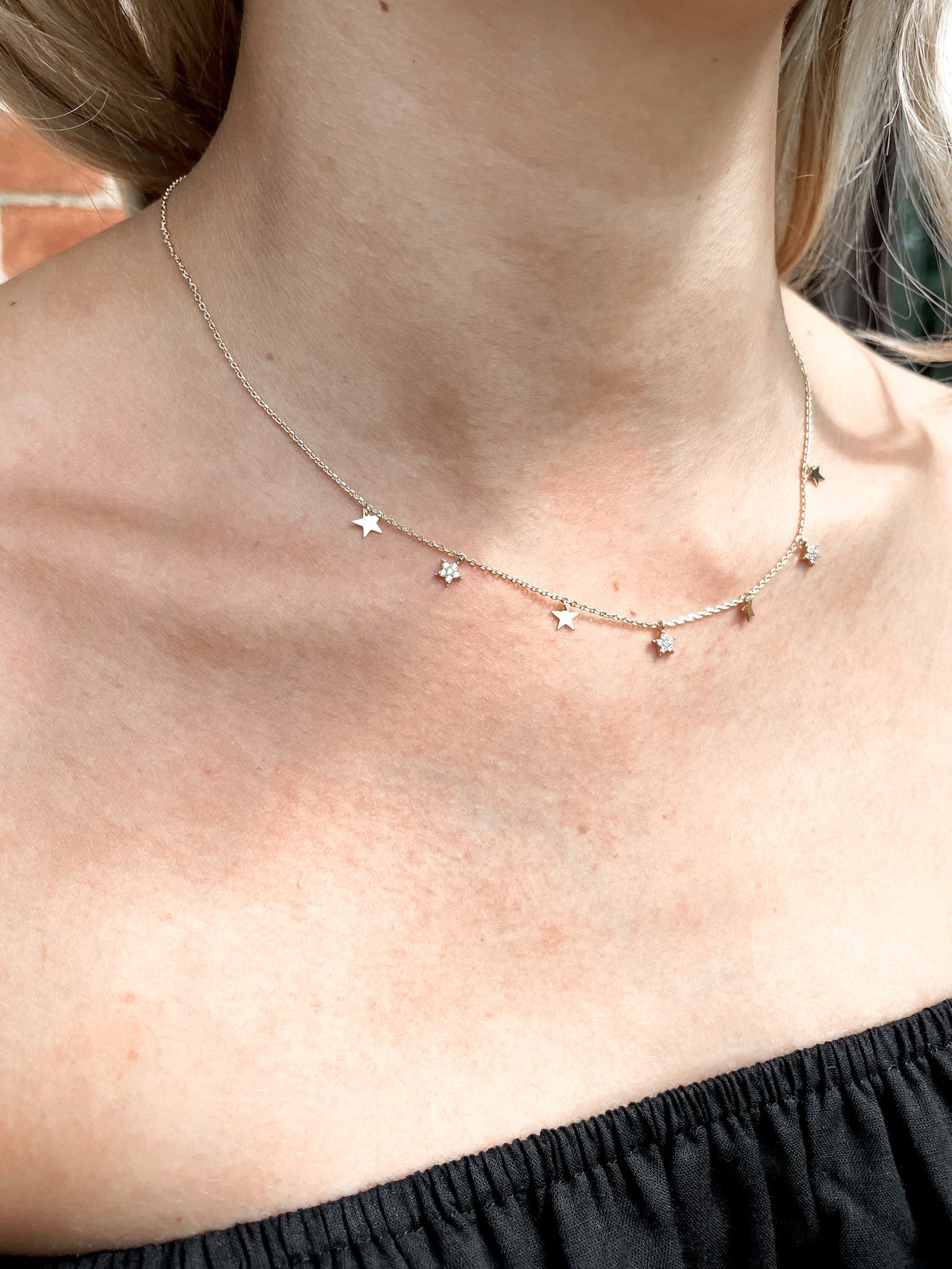 Seeing Stars Pave Charm Necklace