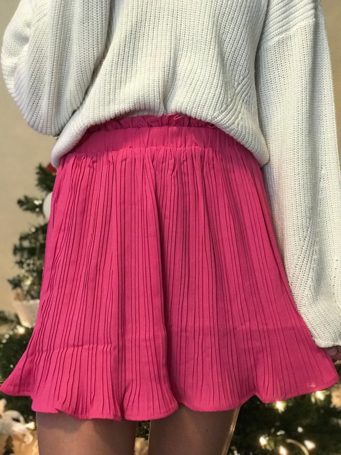 Fuchsia Katherine Mini Skirt