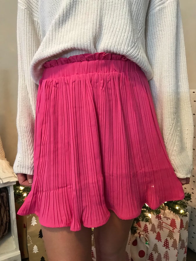 Fuchsia Katherine Mini Skirt