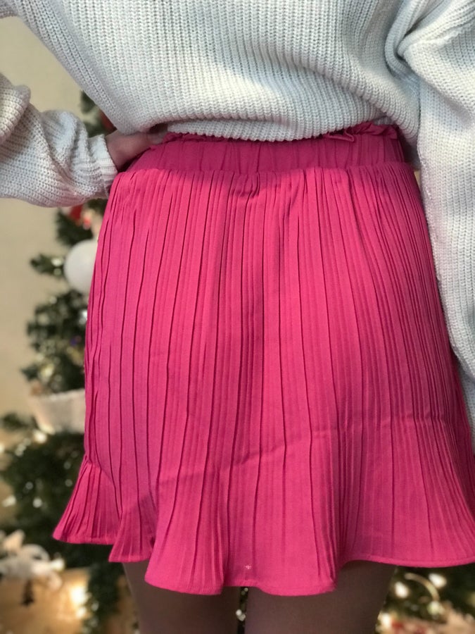 Fuchsia Katherine Mini Skirt