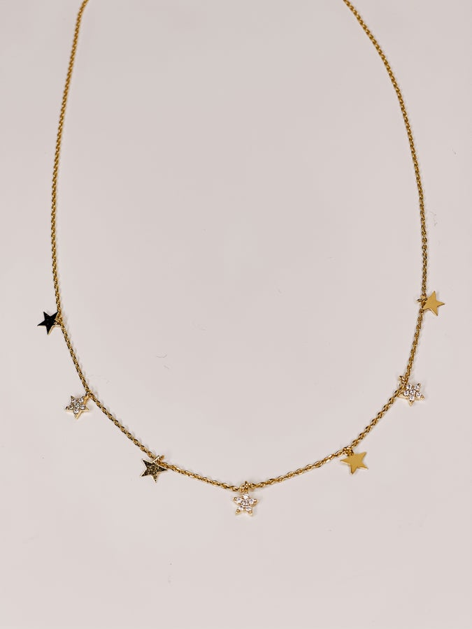 Seeing Stars Pave Charm Necklace