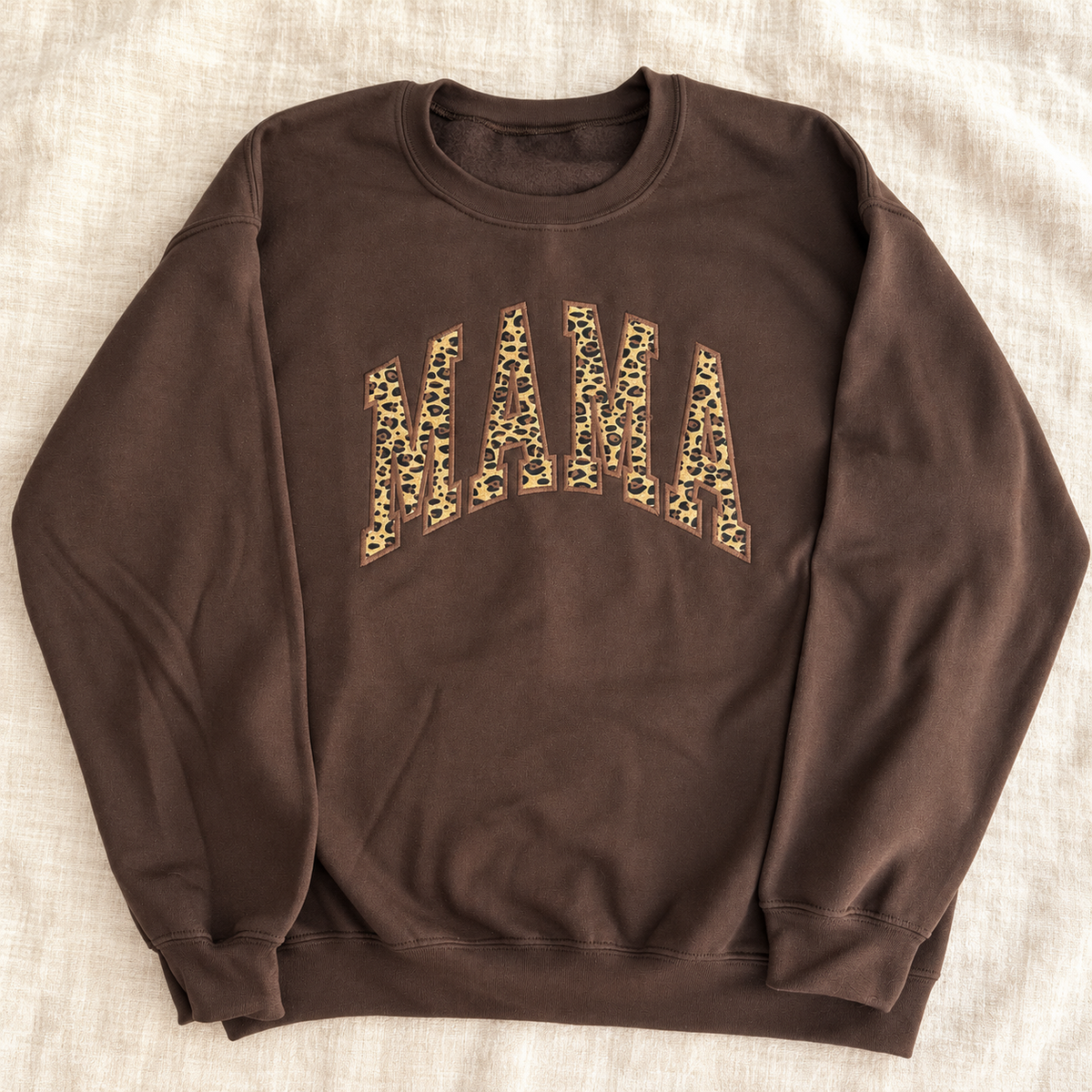 MAMA | Leopard Appliqué Crewneck