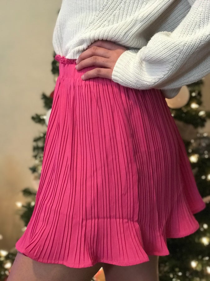 Fuchsia Katherine Mini Skirt