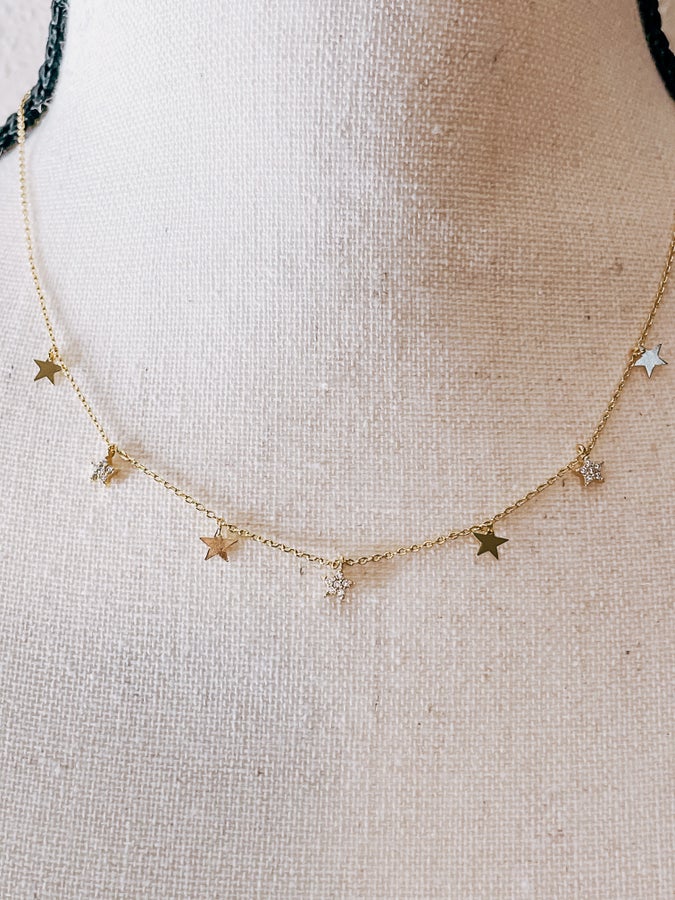Seeing Stars Pave Charm Necklace